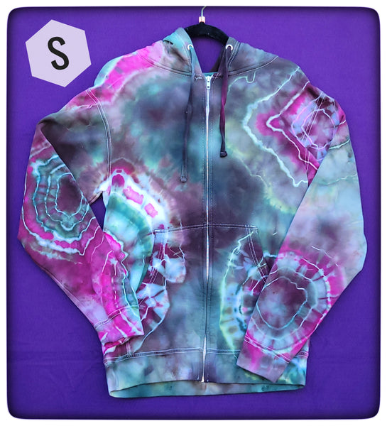 Small (full zip) Red Rock Geode Hoodie